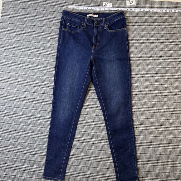Levi's 721 Women's Jeans Dark Blue Denim High Rise Skinny Fit Stretch Size 29x30 - Picture 1 of 9